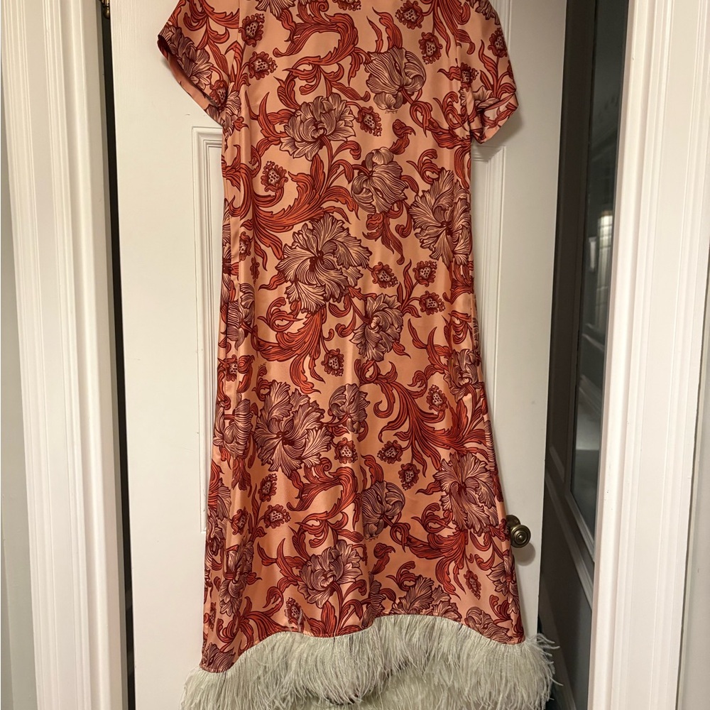 LA DoubleJ Vibrant Orange and Purple Patterned Garment